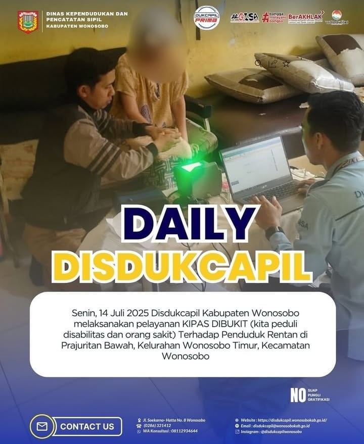 Disdukcapil Wonosobo Hadirkan Layanan KIPAS DIBUKIT bagi Penduduk Rentan