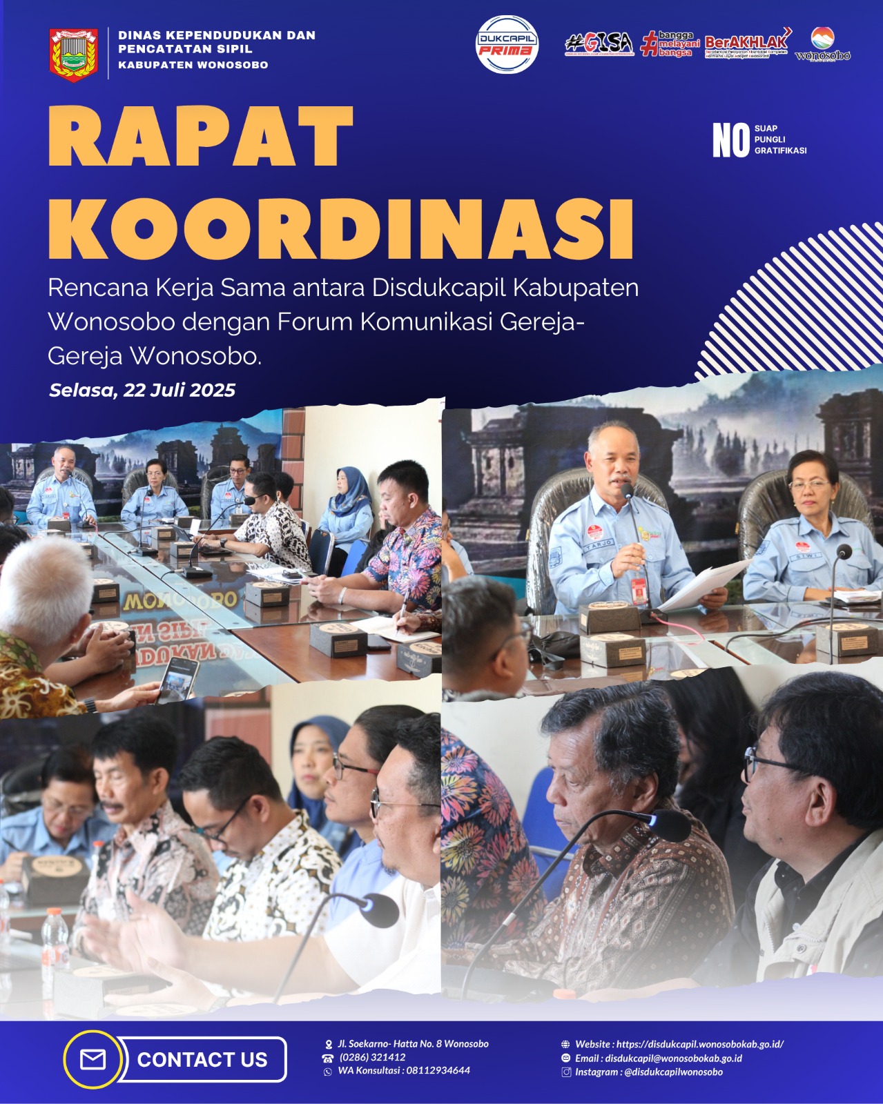 Rapat Koordinasi Disdukcapil Wonosobo dan Forum Komunikasi Gereja: Sinergi Demi Layanan yang Inklusif