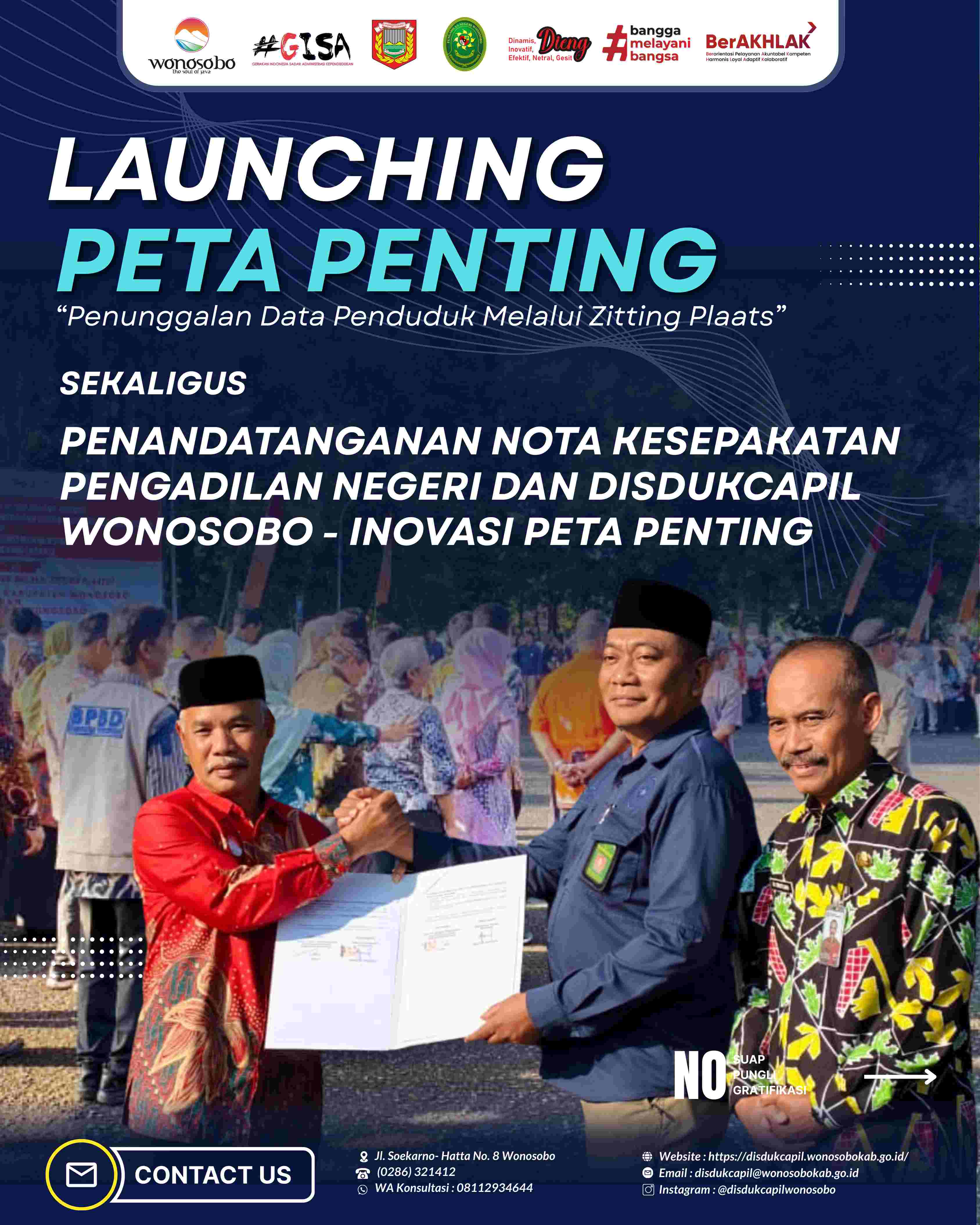 Launching Peta Penting: Kerja Sama Pengadilan Negeri Wonosobo dan Disdukcapil Wonosobo
