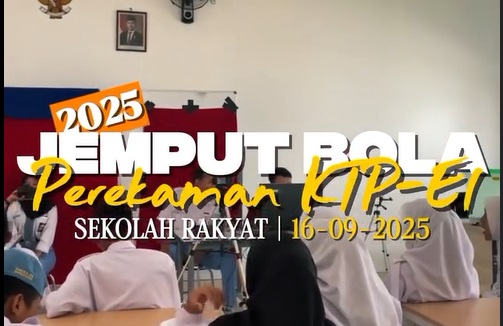 Jemput Bola Perekaman KTP el di Sekolah Rakyat