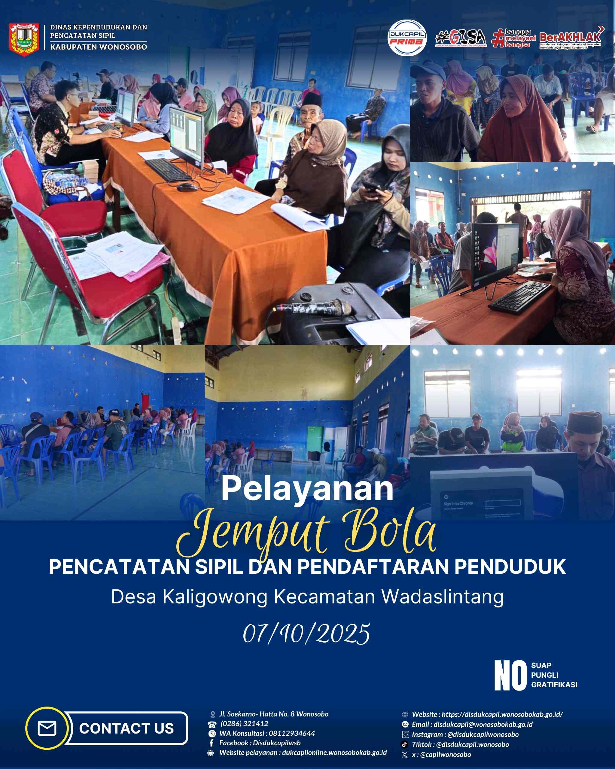 Jemput Bola Disdukcapil Wonosobo: Pelayanan Adminduk Hingga Pelosok, Warga Kaligowong Antusias