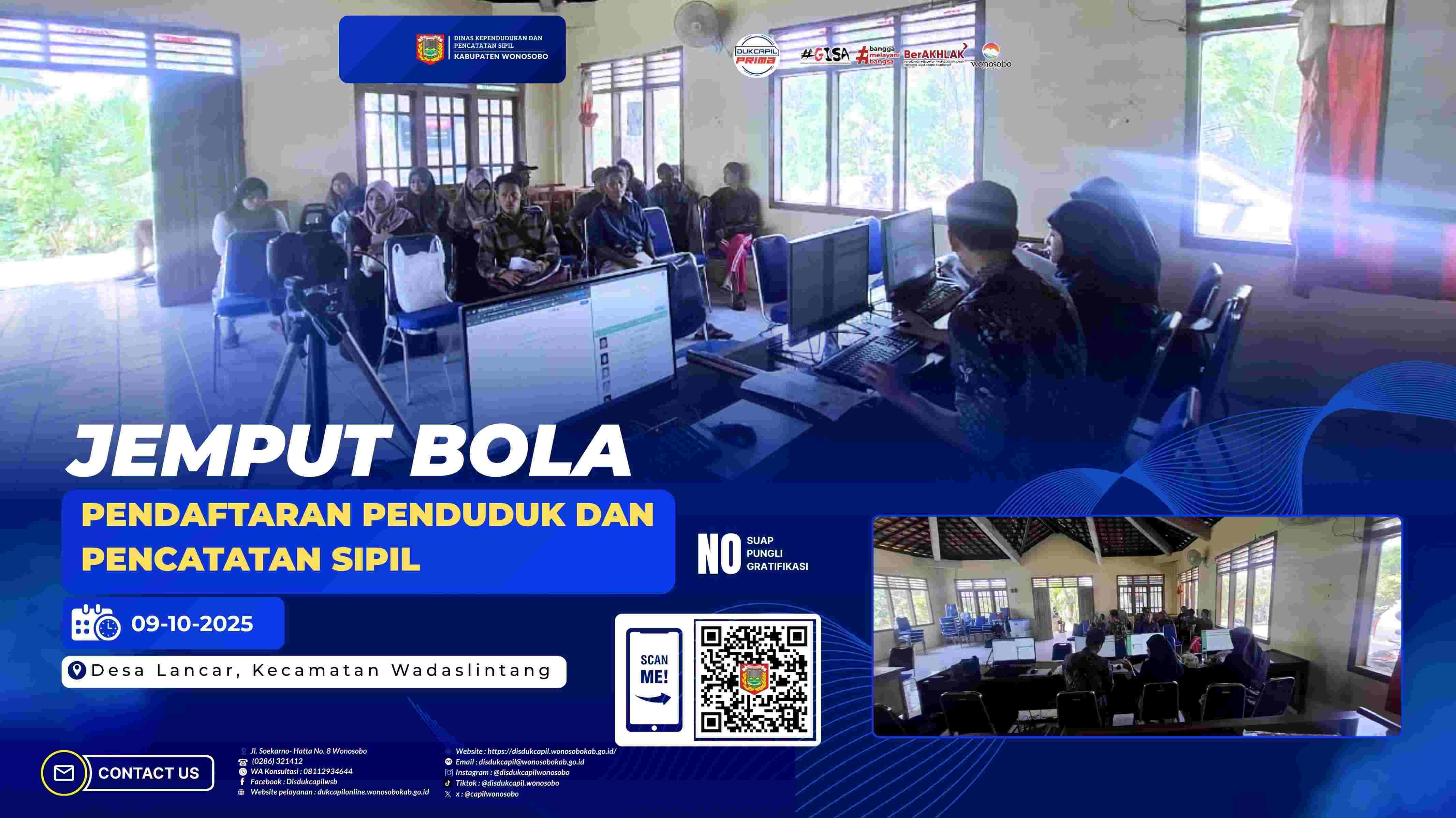 Layanan Jemput Bola Disdukcapil Hadir di Desa Lancar, Permudah Warga Wadaslintang