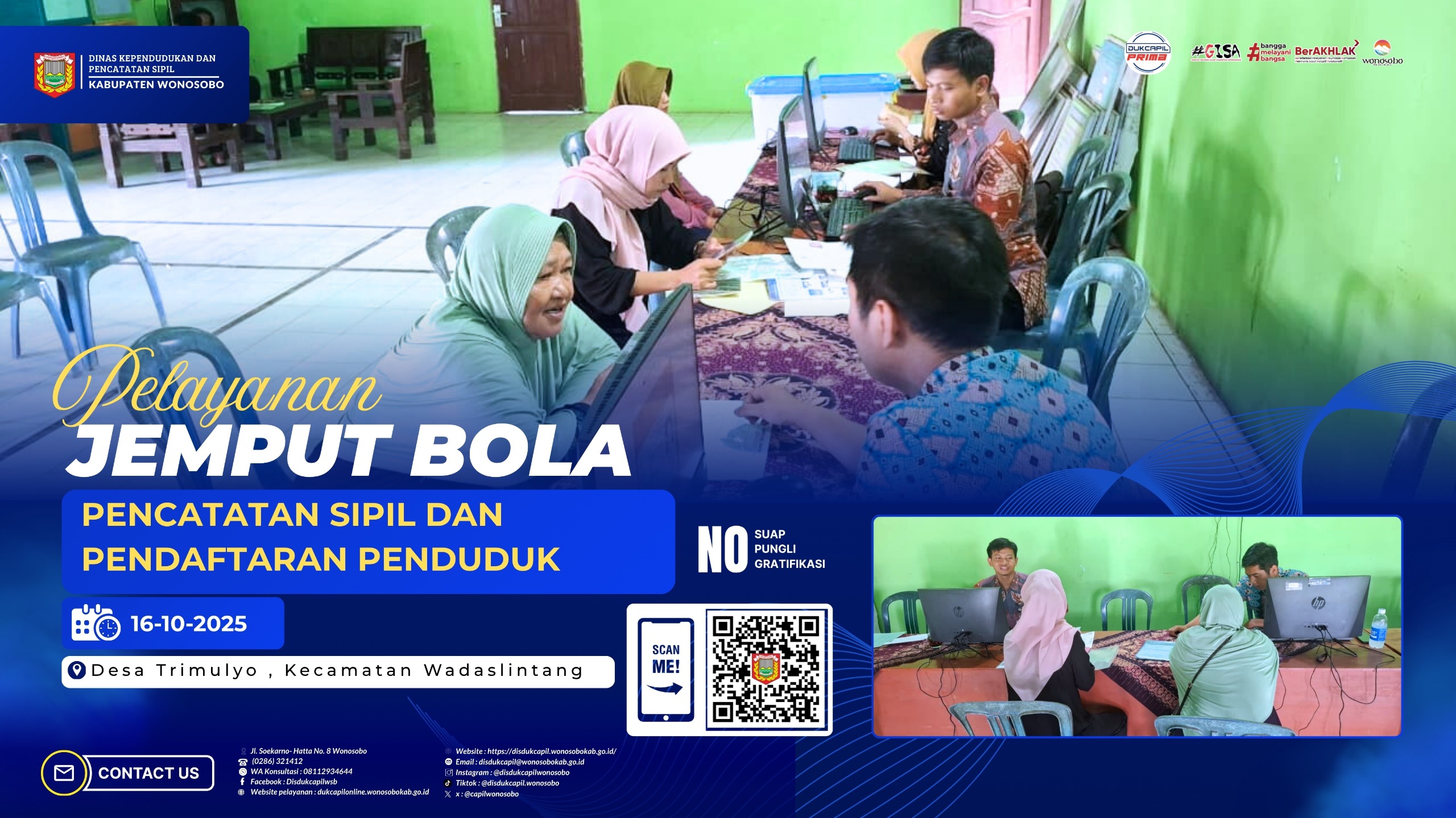 Layanan "Jemput Bola" Disdukcapil Hadir di Desa Trimulyo