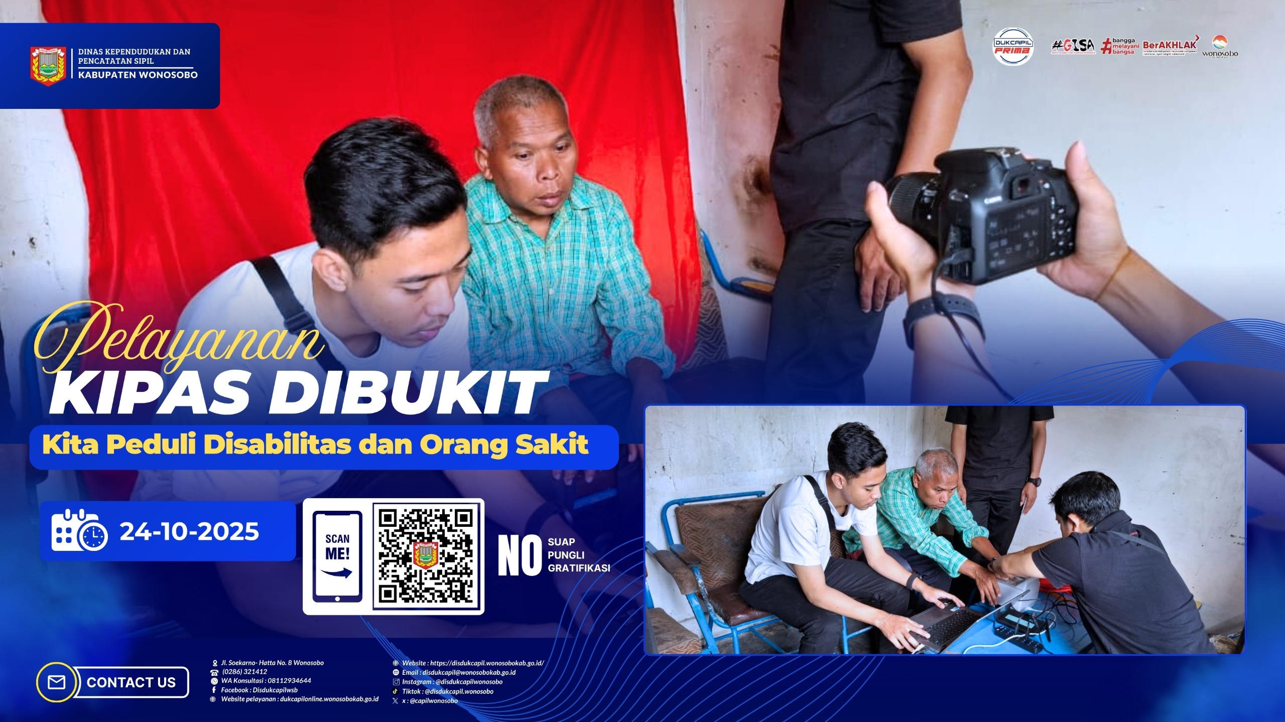 Pelayanan KIPAS DIBUKIT Disdukcapil Wonosobo Jemput Warga Pagerkukuh