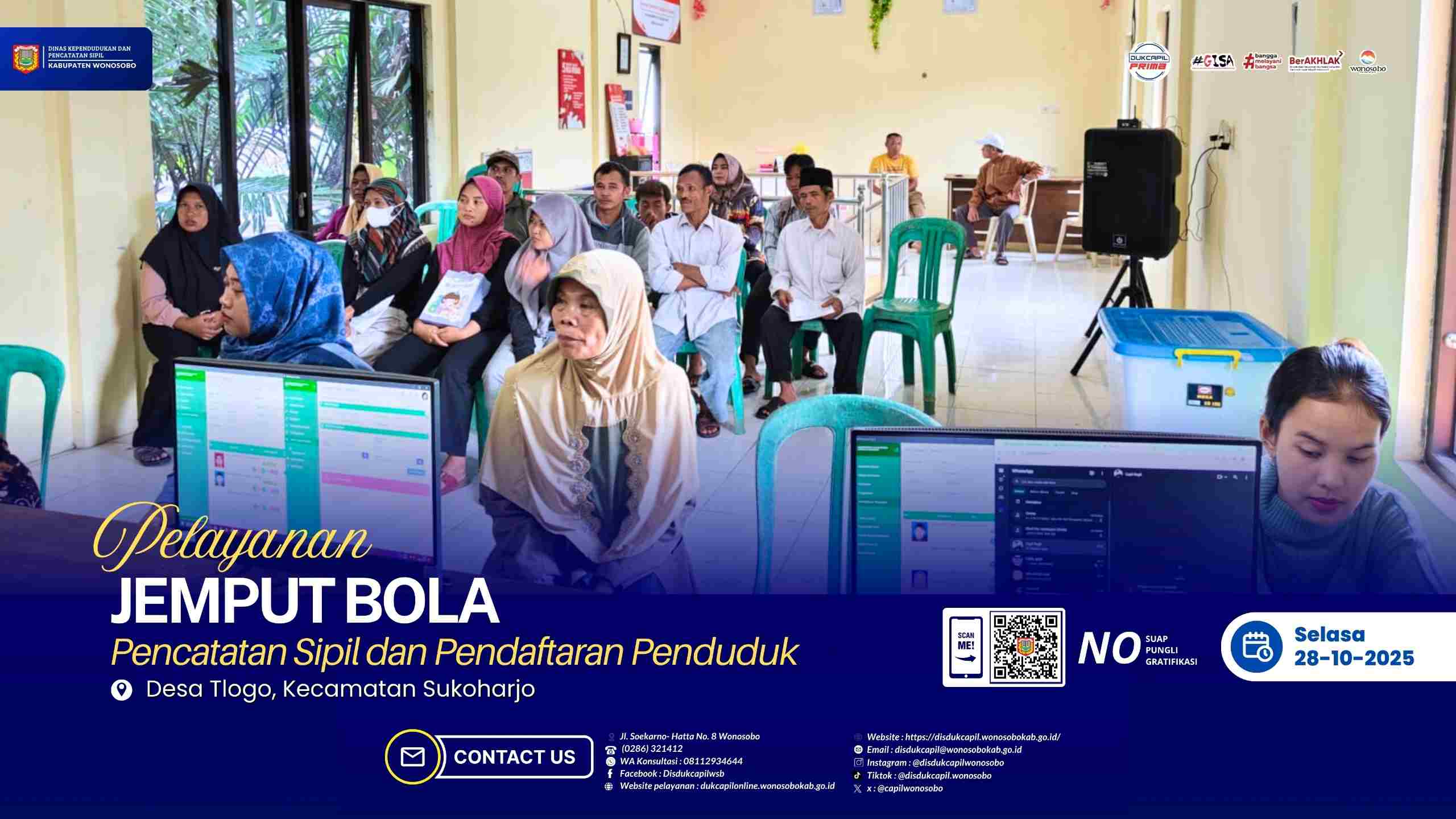 Disdukcapil Wonosobo Laksanakan Jemput Bola Pelayanan di Desa Tlogo Kecamatan Sukoharjo