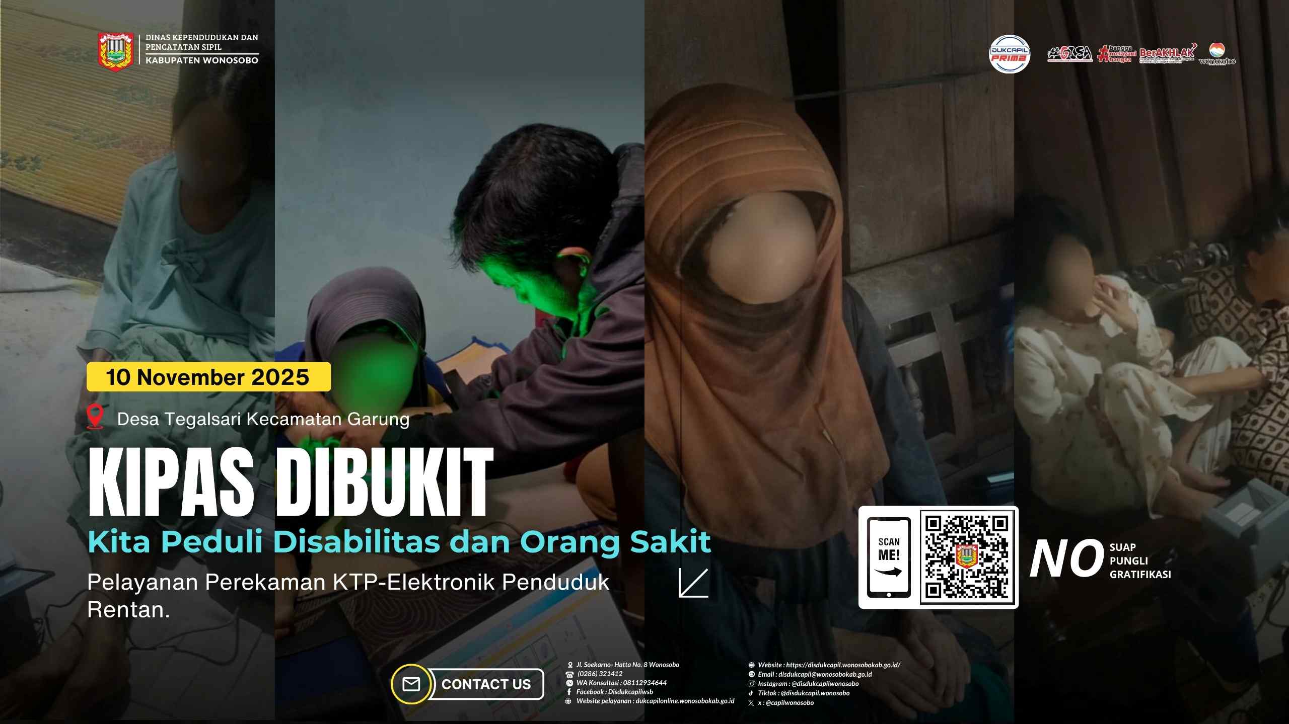 Tim Disdukcapil Wonosobo Datangi Rumah Warga Rentan untuk Perekaman KTP-el