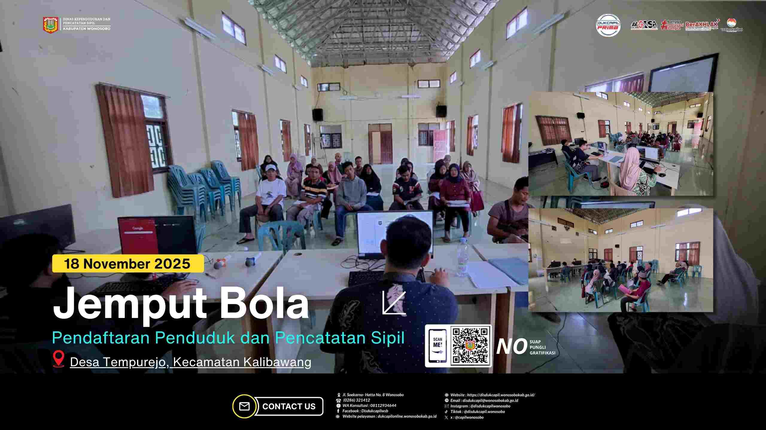 Disdukcapil Wonosobo Gelar Jemput Bola di Desa Tempurejo