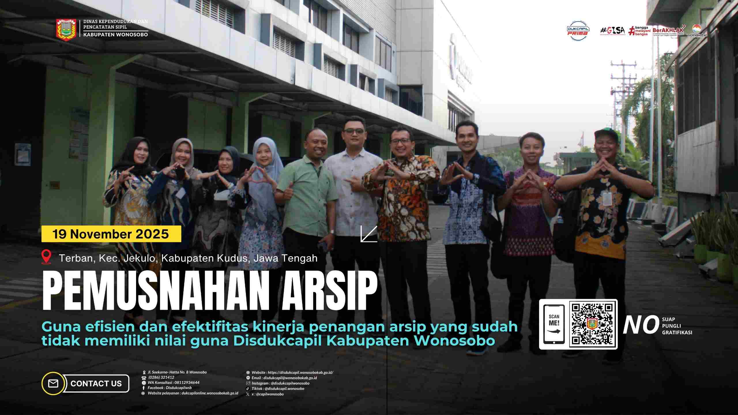 Ratusan Arsip Tak Bernilai Guna Disdukcapil Wonosobo Dimusnahkan Sesuai Aturan