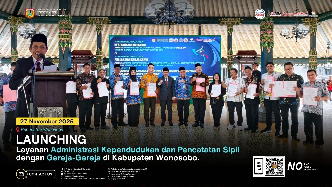 Launching Layanan Administrasi Kependudukan Disdukcapil Wonosobo Bersama Gereja-Gereja