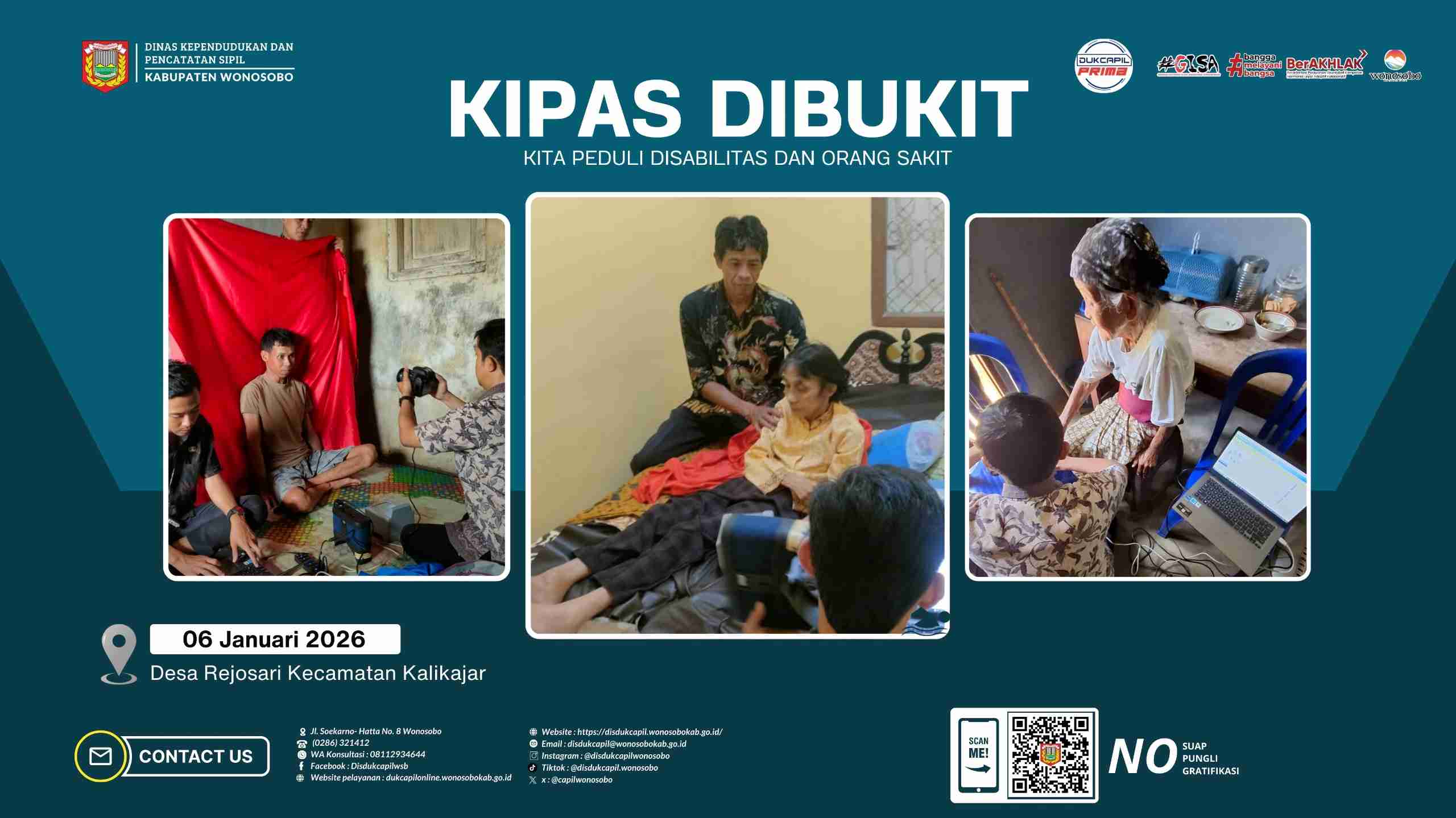 Disdukcapil Wonosobo Hadirkan Pelayanan Inovasi KIPAS DIBUKIT di Desa Rejosari