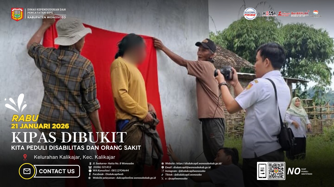 Disdukcapil Wonosobo Laksanakan Pelayanan Inovasi KIPAS DIBUKIT di Kecamatan Kalikajar