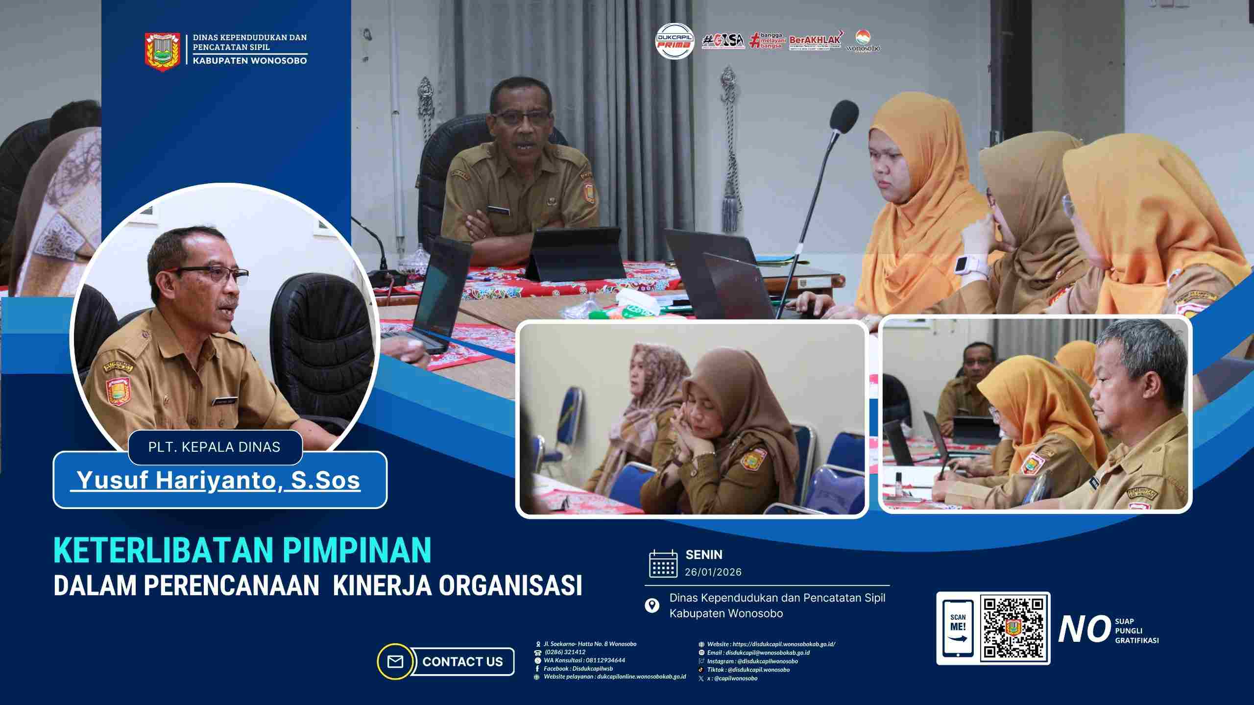Disdukcapil Kabupaten Wonosobo Gelar Rapat Internal Perencanaan Kinerja Organisasi