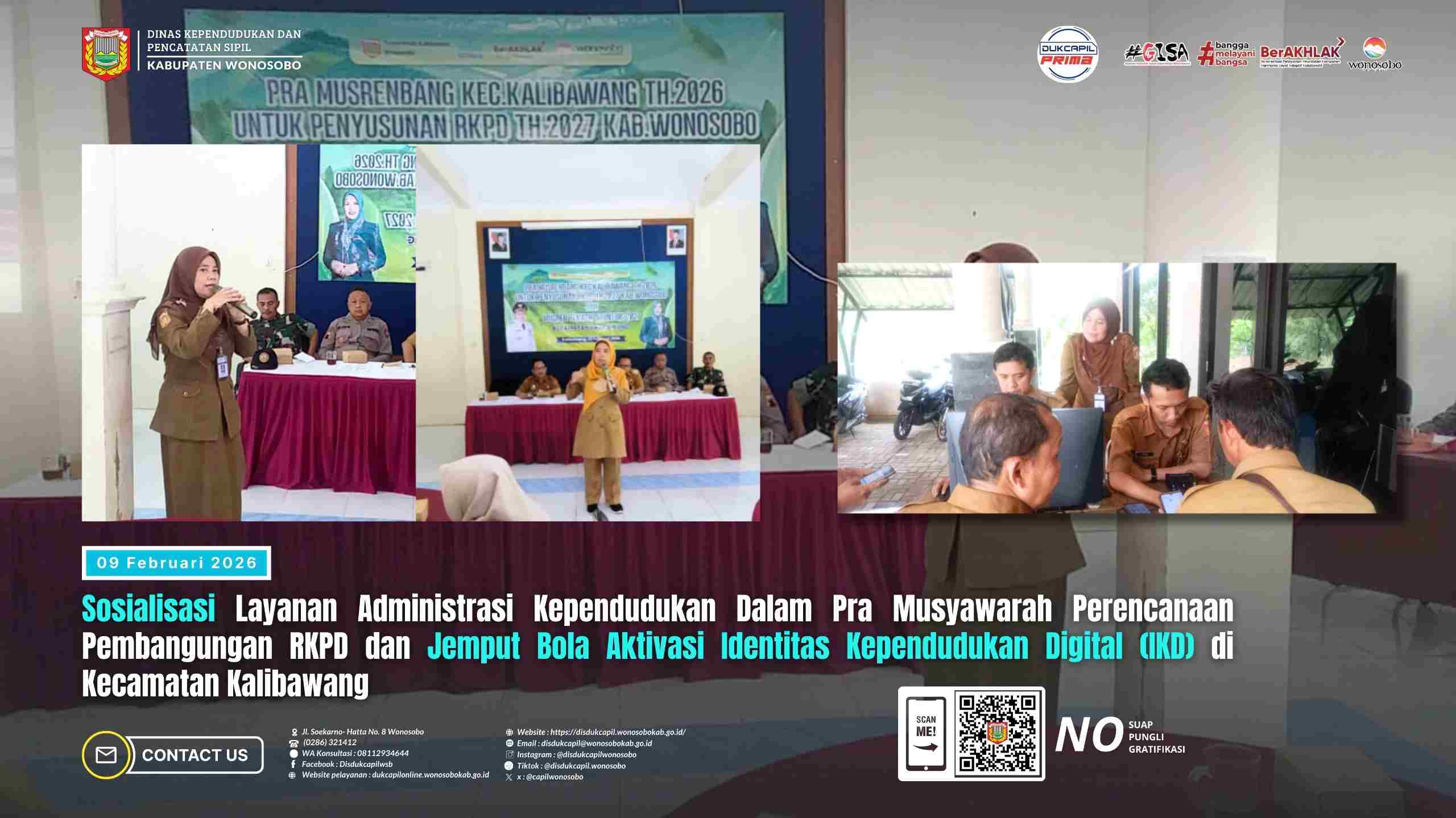 Disdukcapil Wonosobo Sosialisasikan Layanan Adminduk dan Aktivasi IKD di Musrenbang RKPD Kecamatan Kalibawang