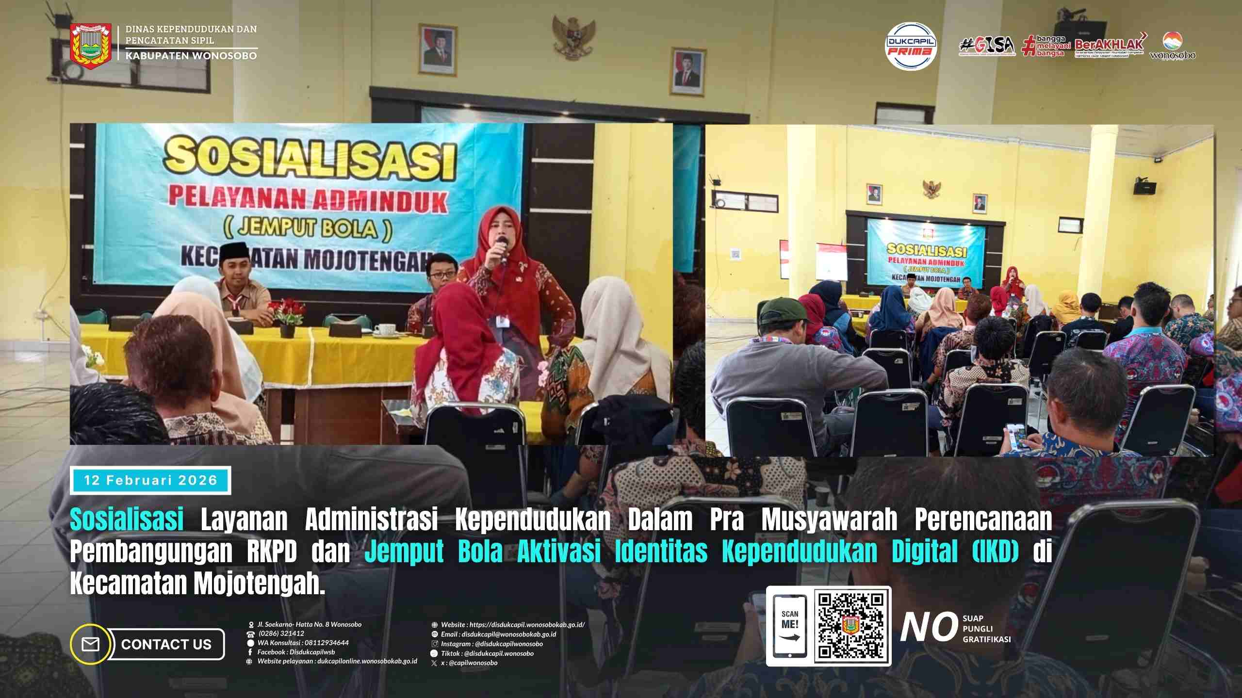 Disdukcapil Wonosobo Lanjutkan Sosialisasi Layanan Adminduk dalam Pra-Musrenbang RKP di Mojotengah