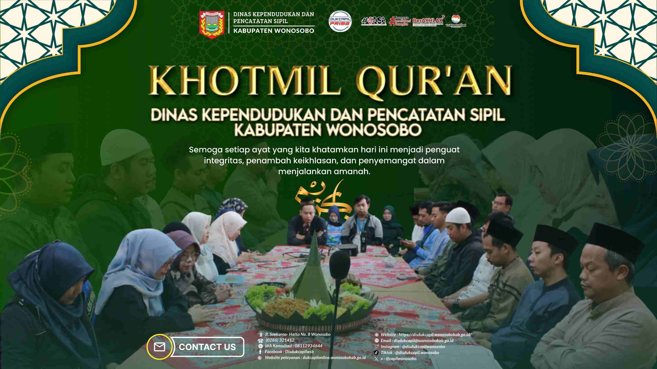 Disdukcapil Wonosobo Gelar Khotmil Qur&rsquo;an Sambut Ramadhan 1447 H