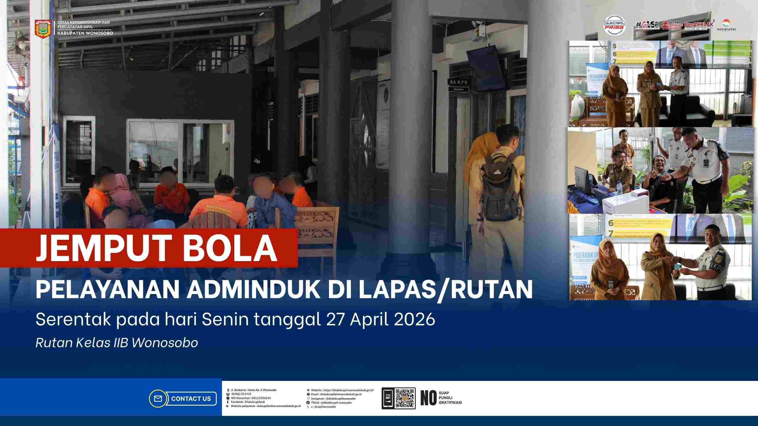 Disdukcapil Wonosobo Jemput Bola, Pastikan Data Adminduk Warga Binaan Rutan Kelas IIB Akurat