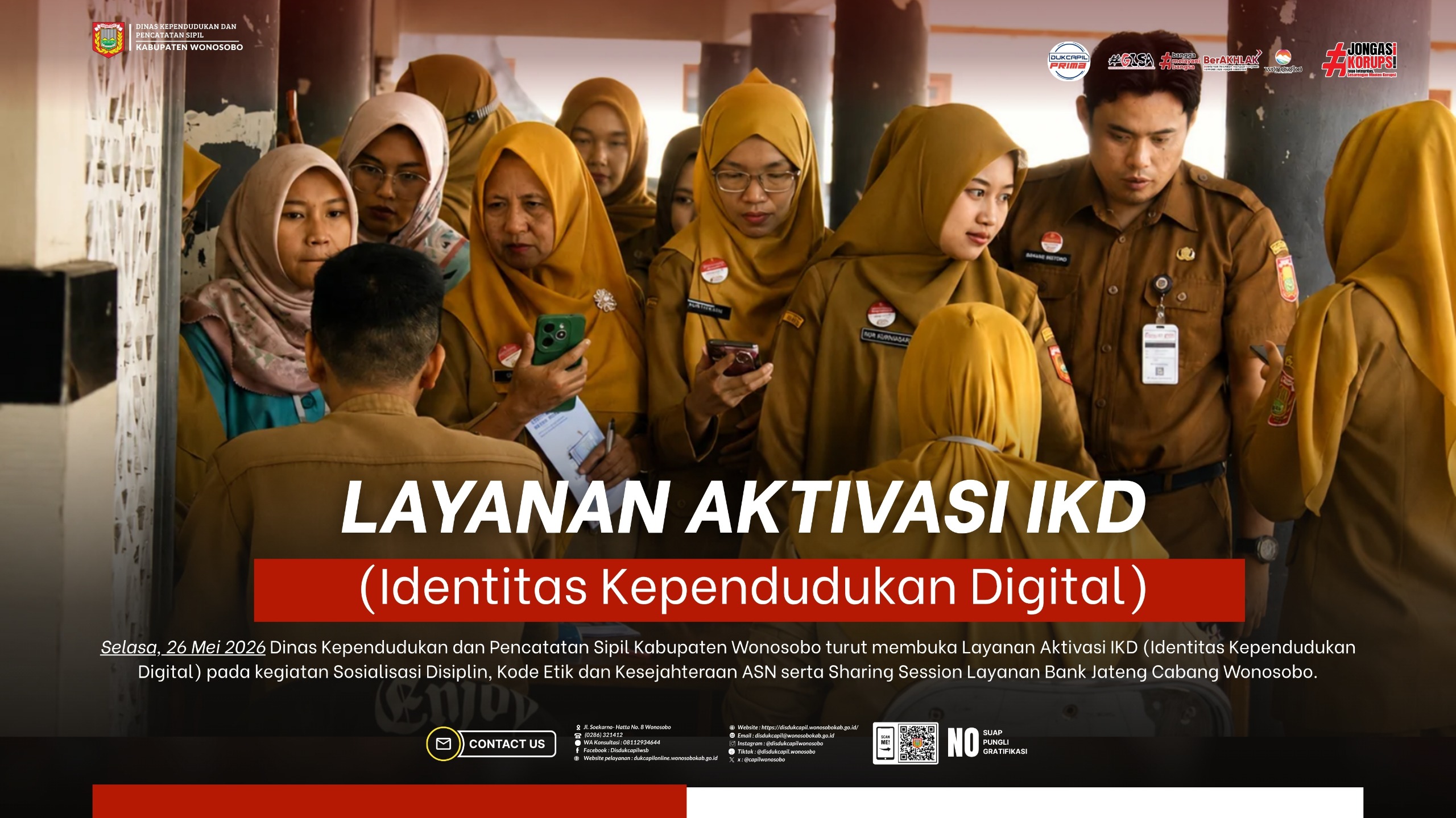 Disdukcapil Wonosobo Buka Layanan Aktivasi IKD di Acara Sosialisasi ASN