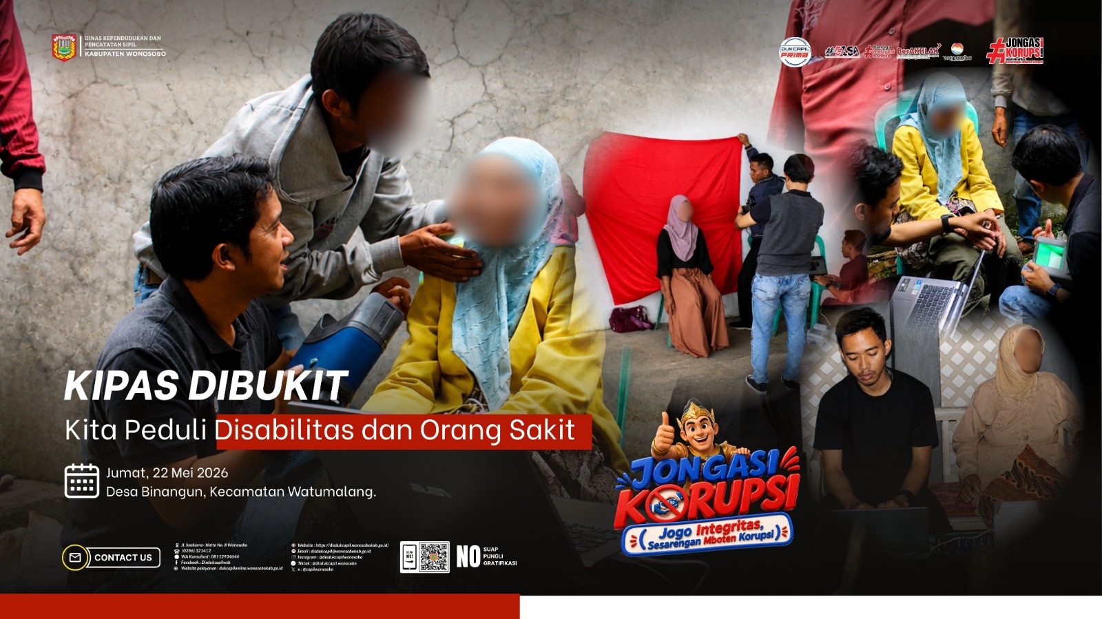Disdukcapil Wonosobo Rekam KTP-el Jemput Bola untuk Warga Sakit dan Disabilitas di Watumalang