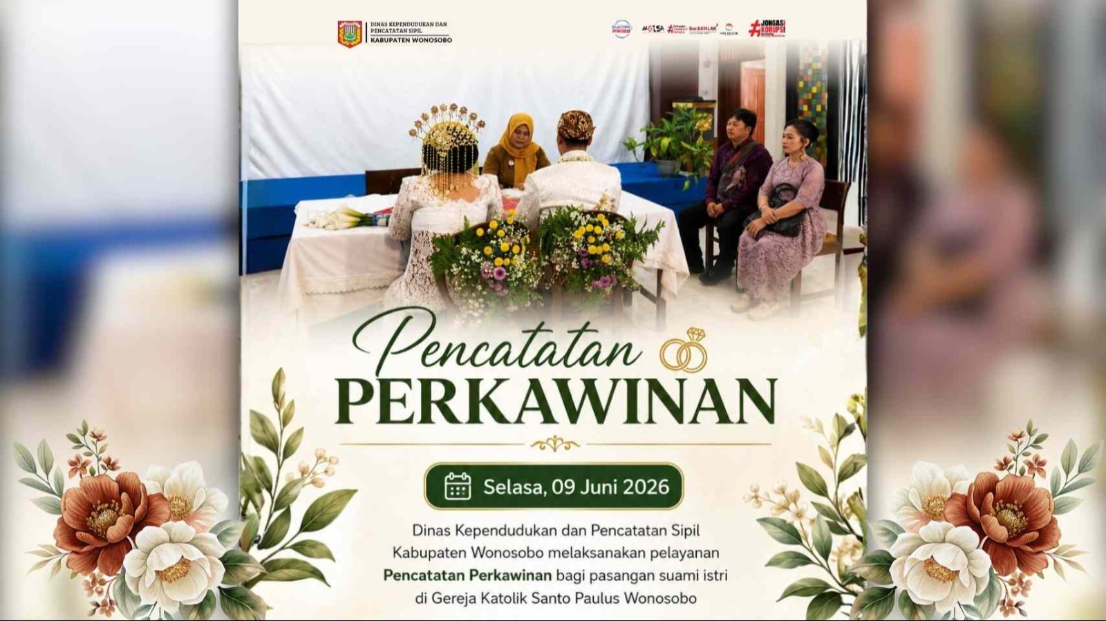 Disdukcapil Wonosobo Laksanakan Pelayanan Pencatatan Perkawinan di Gereja Katolik Santo Paulus