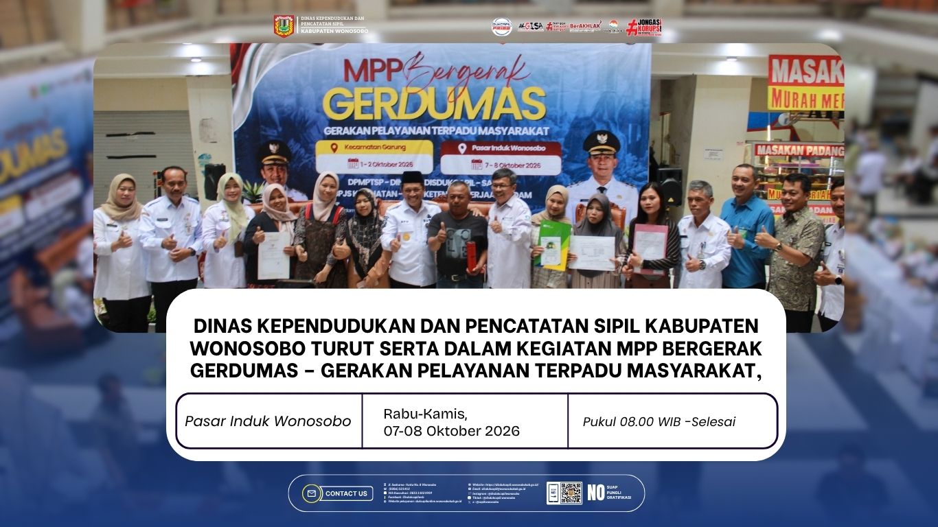 Dukung Program MPP Bergerak Gerdumas, Disdukcapil Wonosobo Buka Layanan IKD Dua Hari di Pasar Induk