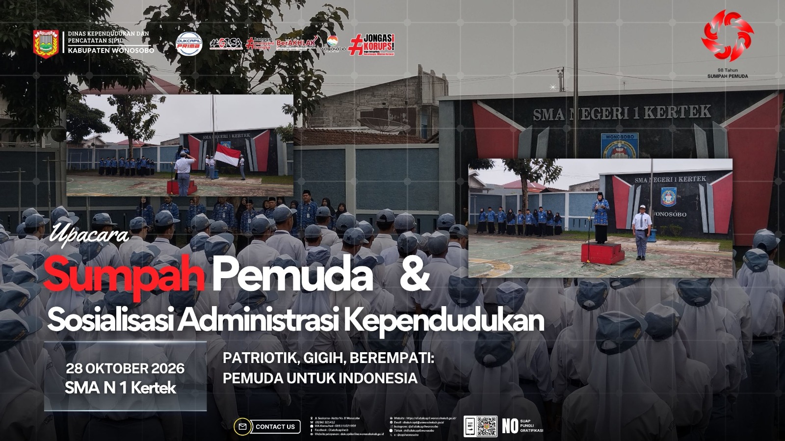 Peringati Hari Sumpah Pemuda, Disdukcapil Wonosobo Sosialisasi Administrasi Kependudukan ( KTP-el ) di SMA Negeri 1 Kertek