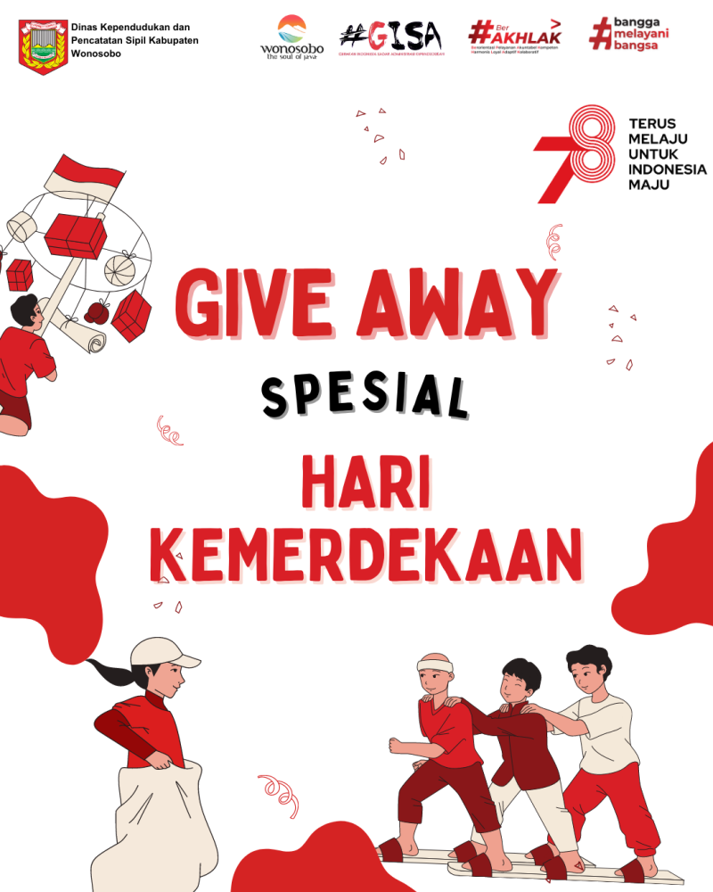 Giveaway Spesial Hari Kemerdekaan DISDUKCAPIL Kabupaten Wonosobo